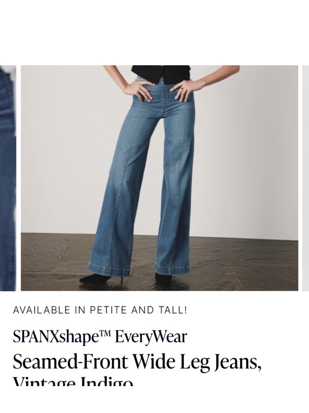 SPANXshape EveryWear Seamed front Wide Leg Jeans Sz M - Picture 7 of 7